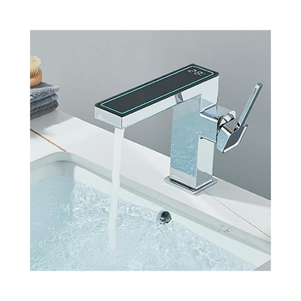 Rubinetto per lavabo da bagno, Blackswan, tipo M342, modello cromato, con display digitale, dimensioni 20,3 cm - Foto 2