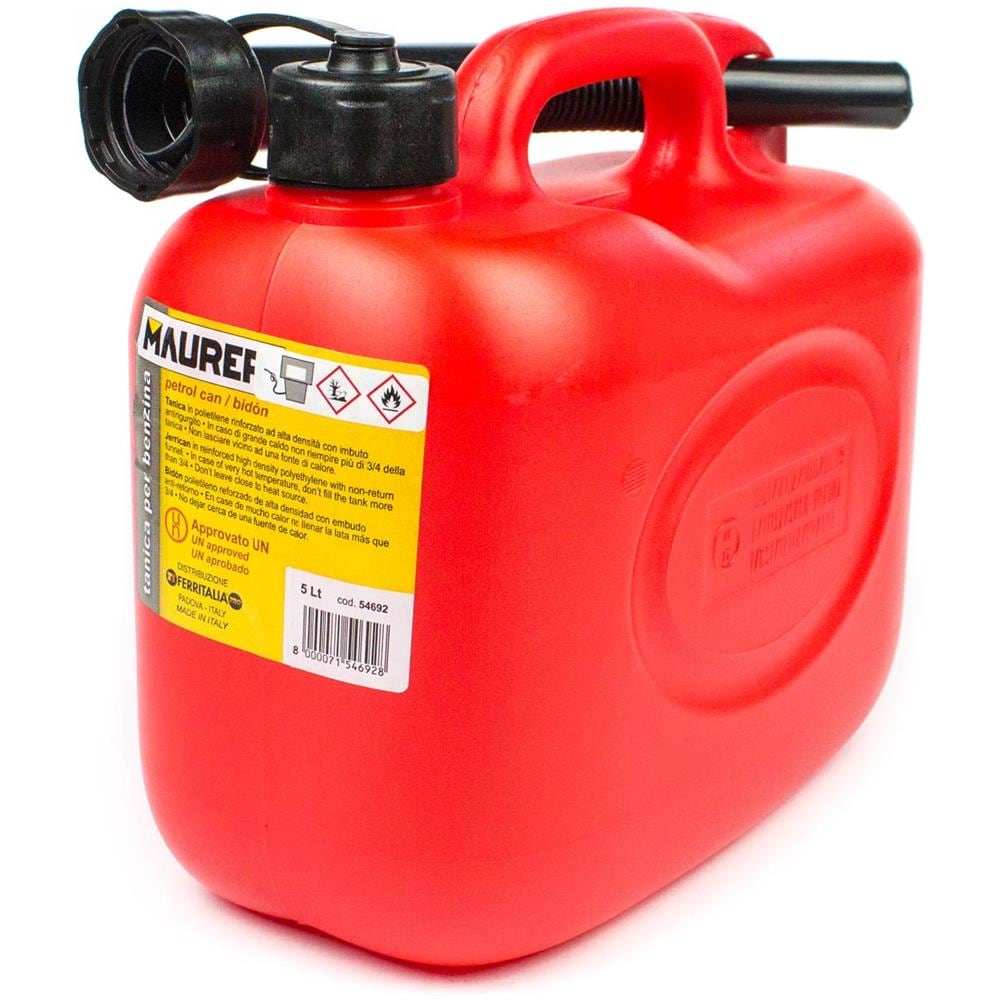 Tanica In Pvc Rossa Per Carburante Benzina Combustibili Maurer 5 Litri Cee - Foto 5