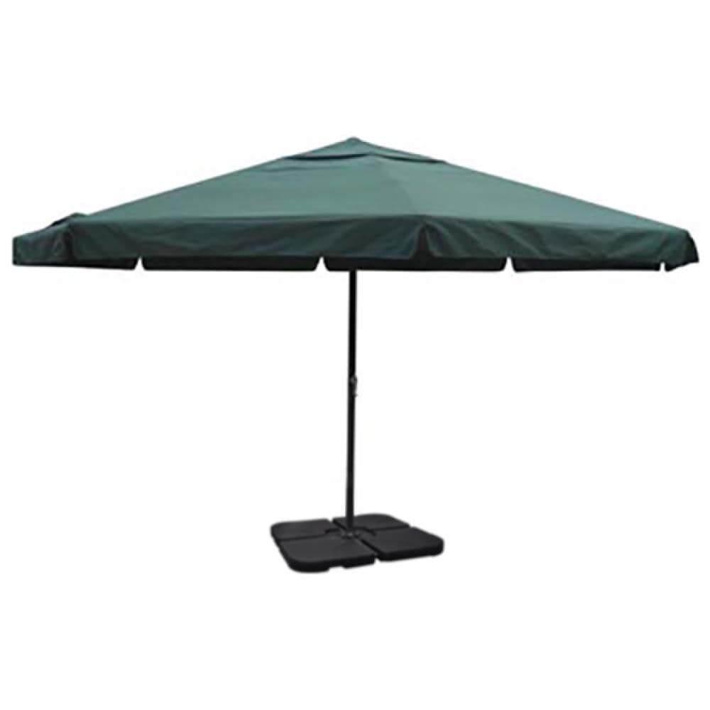 Ombrellone In Alluminio Con Base Portatile Verde - Foto 1