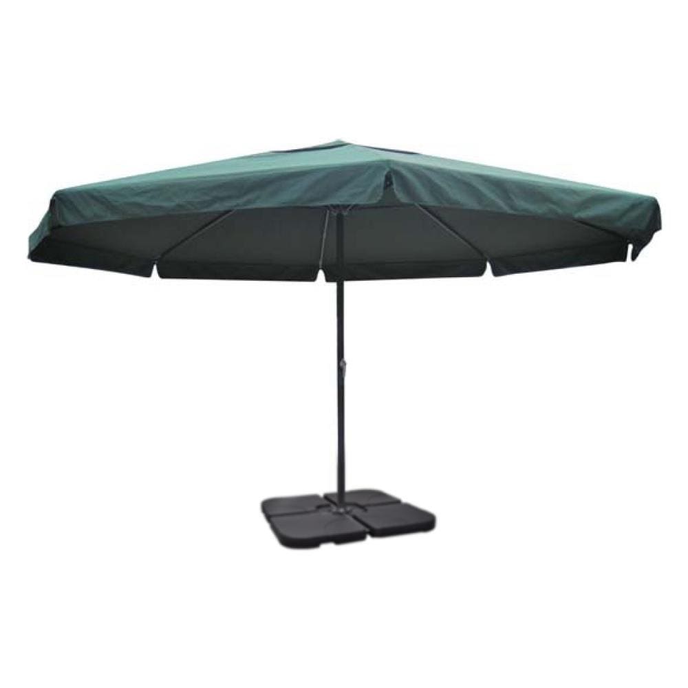 Ombrellone In Alluminio Con Base Portatile Verde - Foto 2