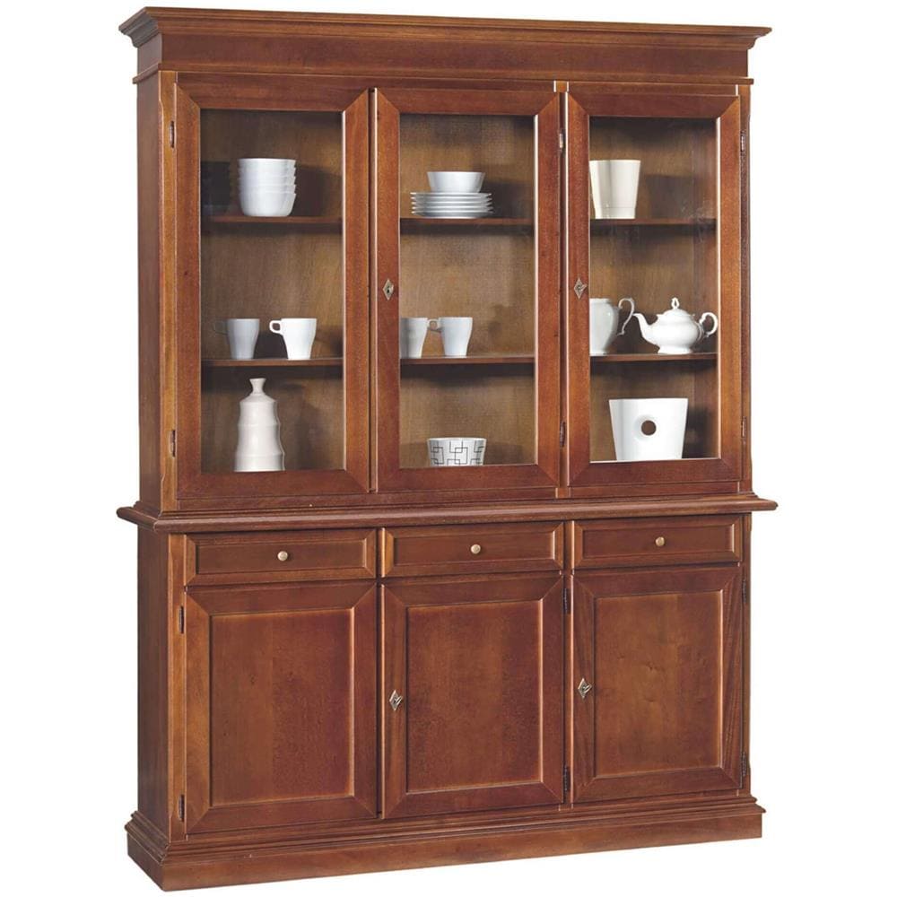 Jaqueline - Credenza Con Vetrina In Legno Massello - Foto 1