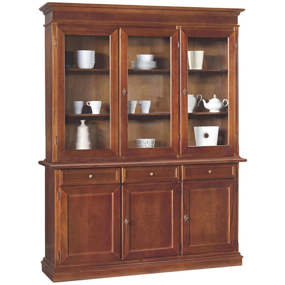 Jaqueline - Credenza Con Vetrina In Legno Massello - Foto 2