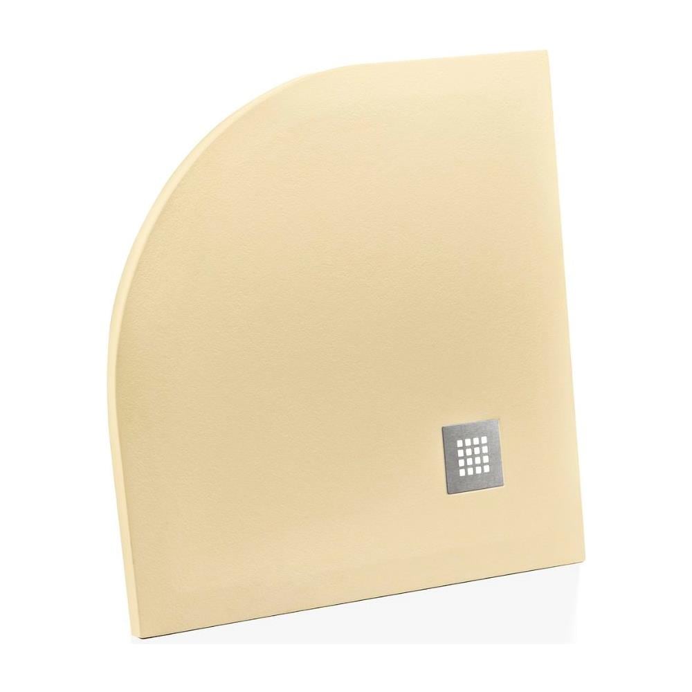 Piatto Doccia Mineral Marmo Resina Curvo Antiscivolo H3,5cm *** Misure : L90 X P90 X H3,5 Cm, Tinta : Sabbia - Foto 2