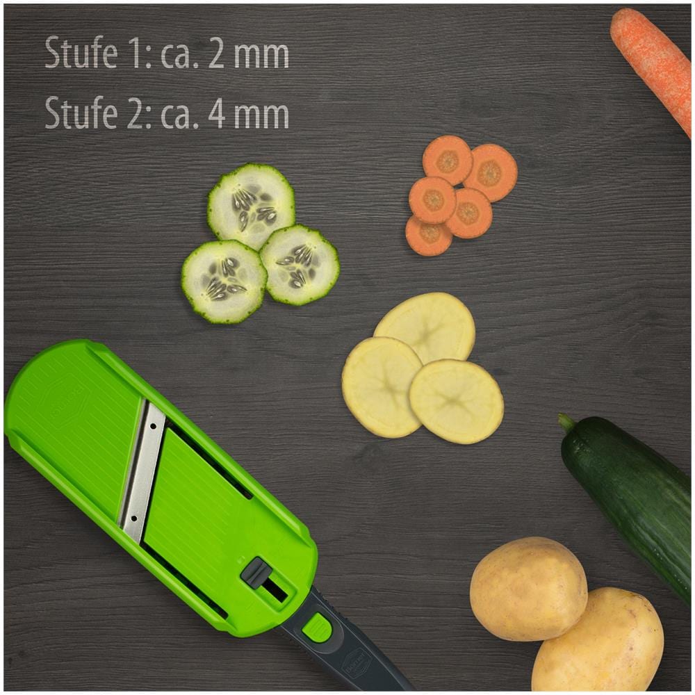 Multi Slicer Affettatrice di verdure Grattugia per patate Cetriolo Affettatrice Pratica affettatrice Grattugia da cucina | Verde grigio - Foto 5