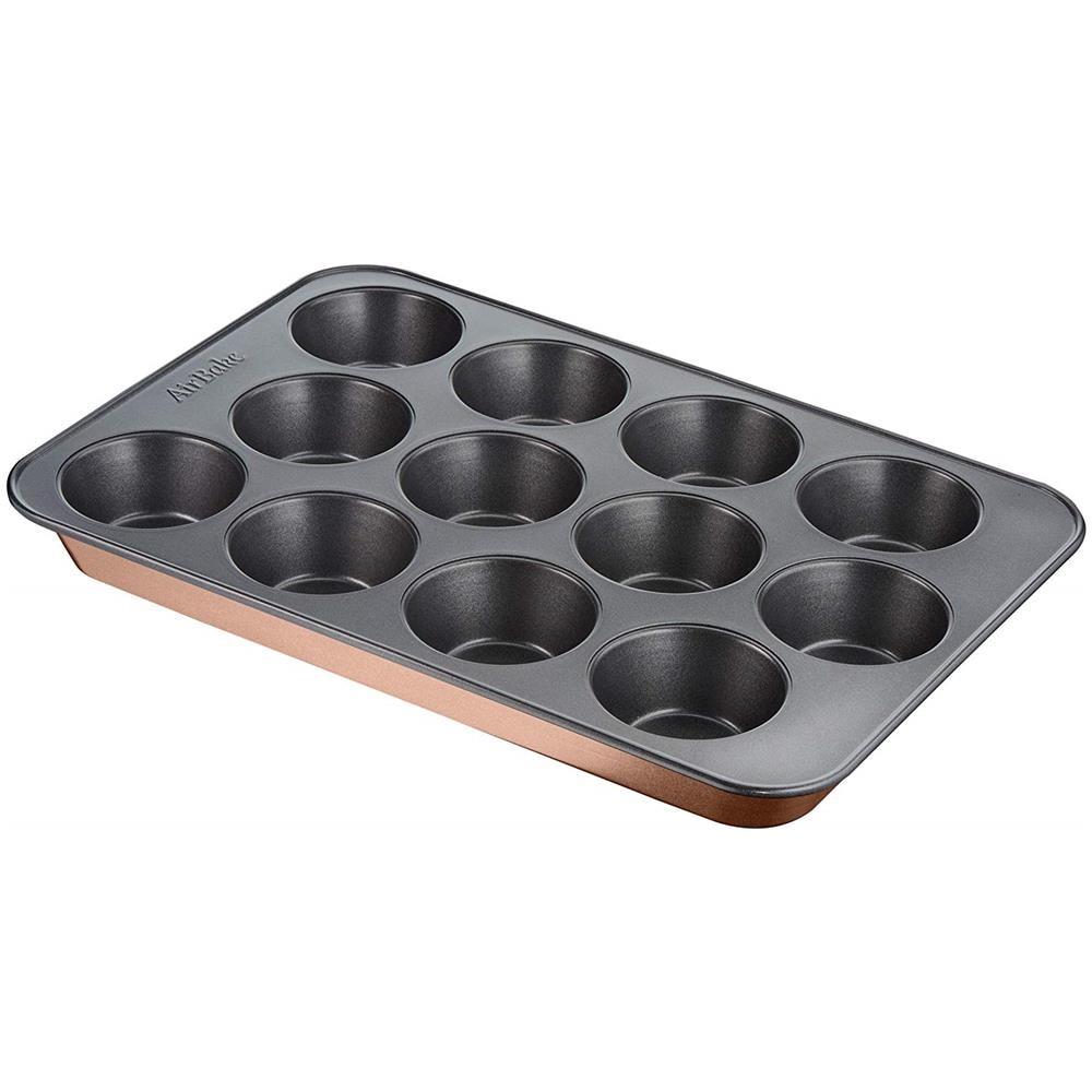 J2555014 Airbake Stampo 12 Per Focaccina 29 X 41 Cm Antiaderente, In Acciaio, Colori: Marrone - Foto 2