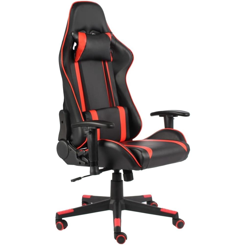 Sedia da Gaming Girevole Rossa in PVC - Foto 1