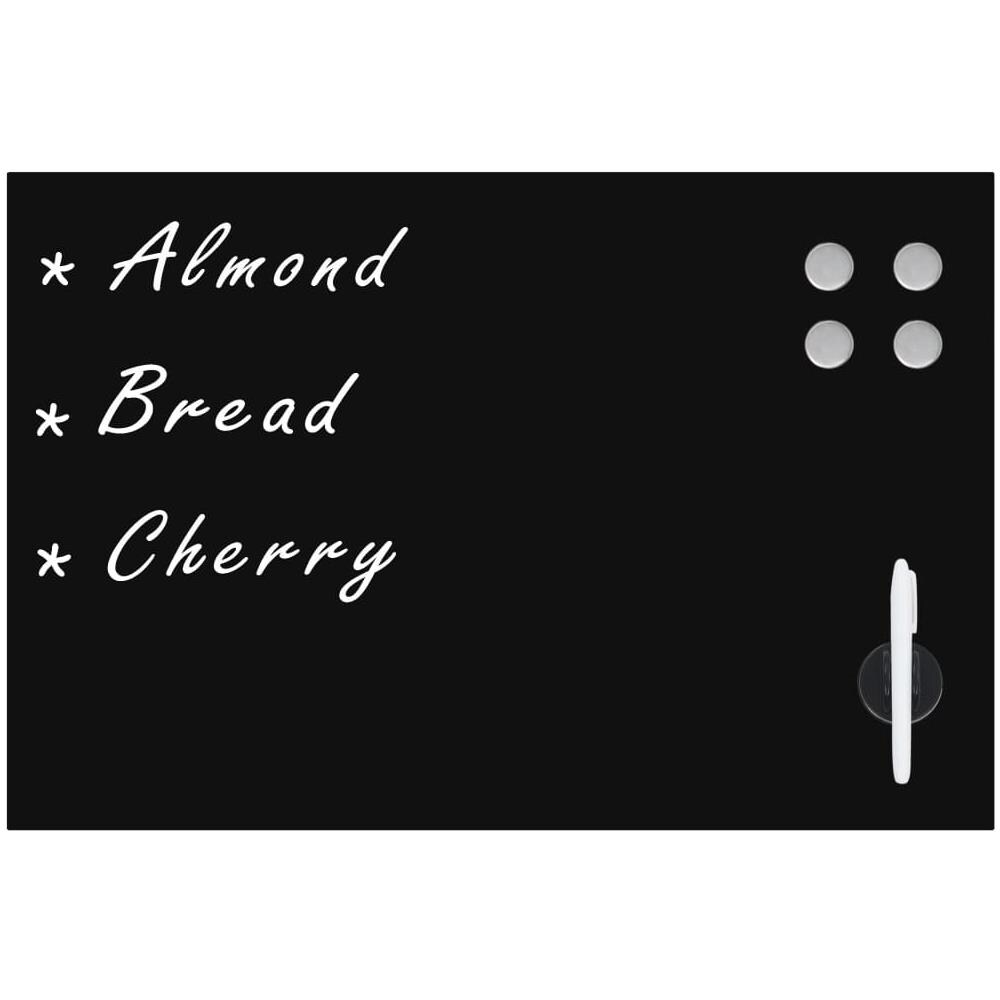 Lavagna Magnetica a Parete in Vetro 60x40 cm Nera - Foto 3