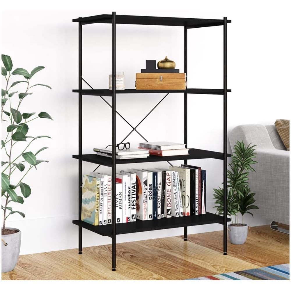 Scaffale con 4 Mensole Nero 80x40x130 cm - Foto 1