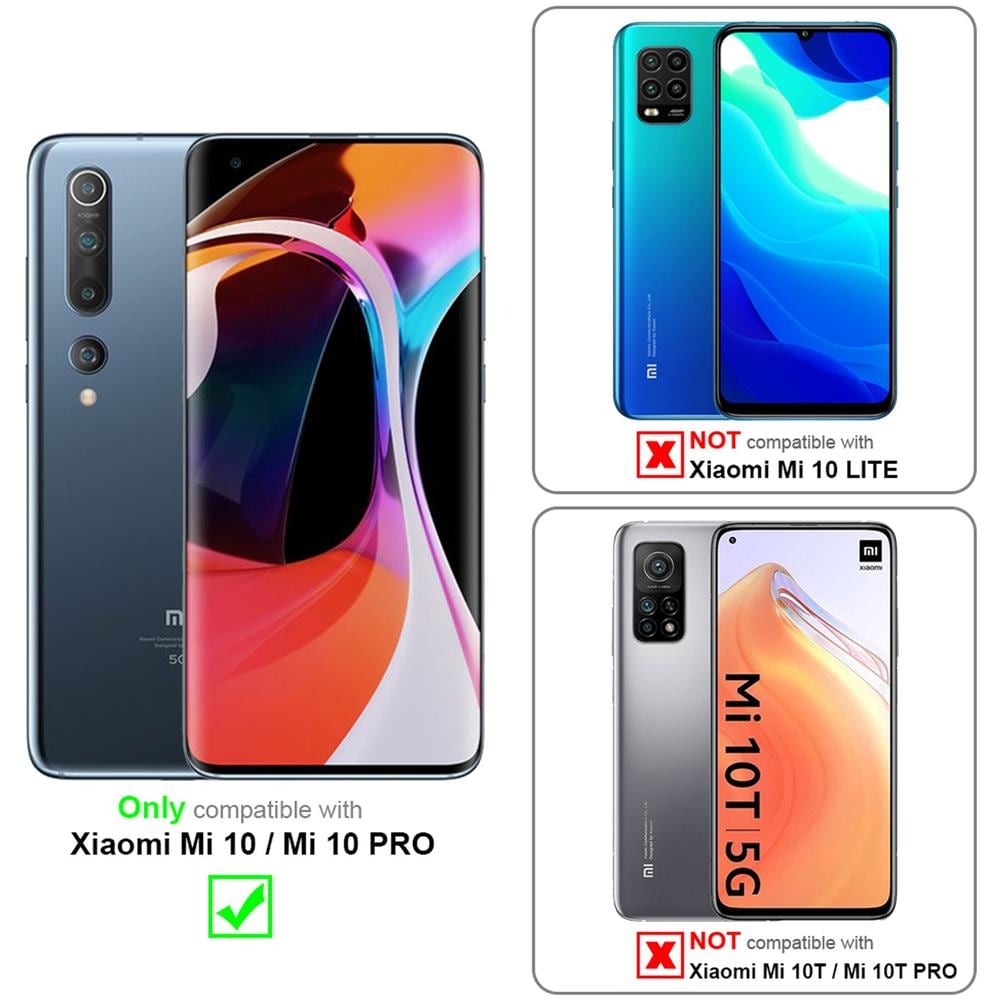 Pellicola Armatura A Schermo Intero Compatibile Con Xiaomi Mi 10 / 10 Pro In Trasparente Con Nero - Vetro Temperato (tempered) Di Protezione Del Display In Durezza 9h Con 3d Touch - Foto 2
