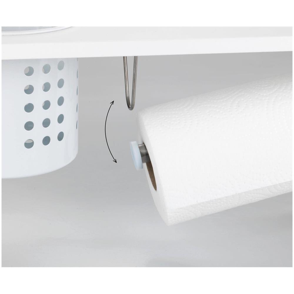 Mensola Da Cucina Con Porta Salviette Blanco, Bianco, - Foto 7