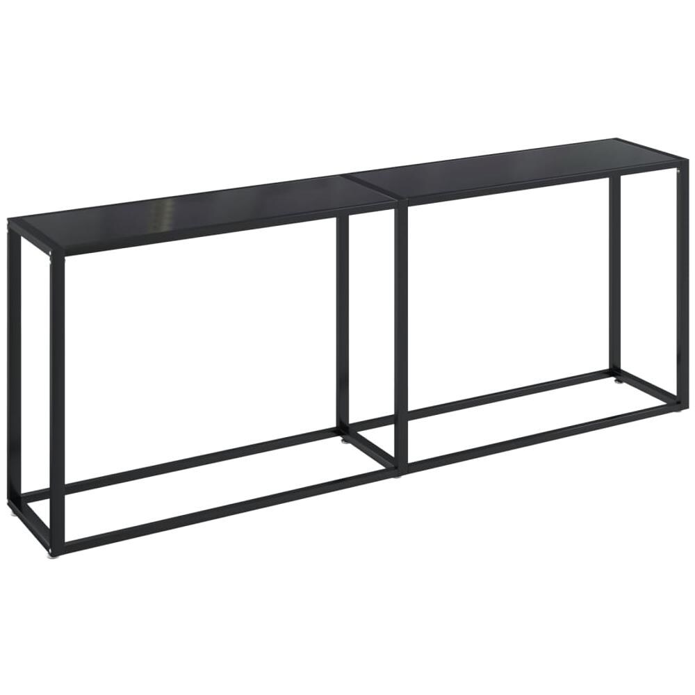 Tavolo Consolle Nero 200x35x75,5 Cm In Vetro Temperato - Foto 2