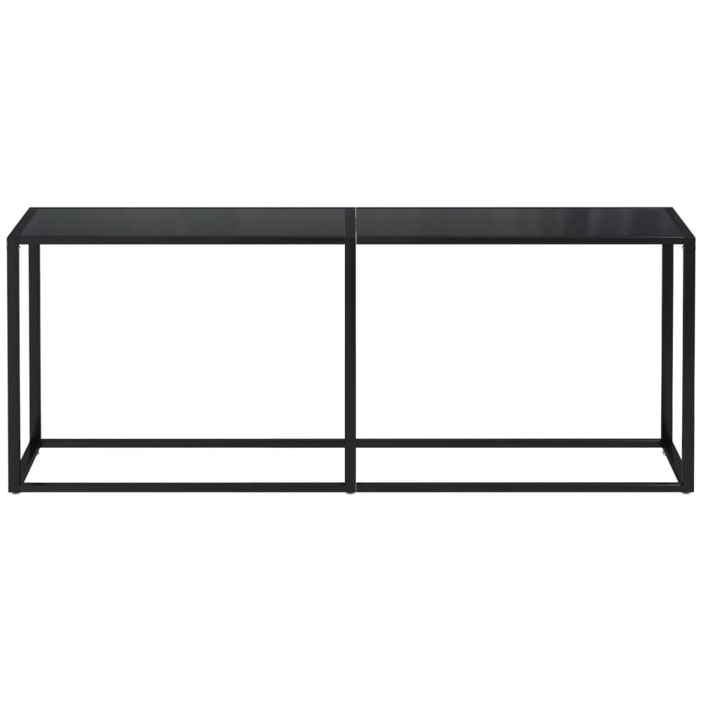 Tavolo Consolle Nero 200x35x75,5 Cm In Vetro Temperato - Foto 3