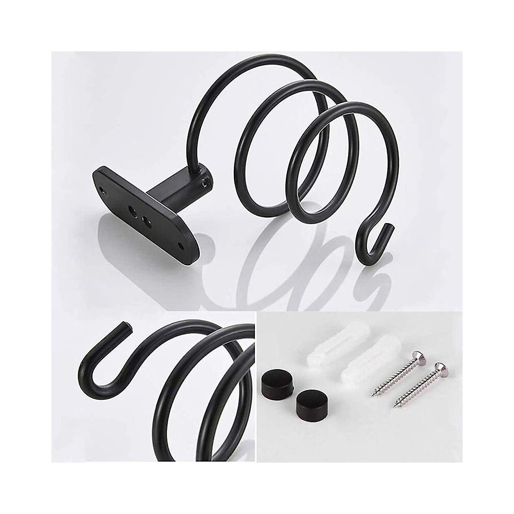 HTN Porta Dell'asciugatrice Per Capelli Supporto Per Asciugatrice A Parete Supporto Per Asciugacapelli Con Supporto Per Spina Per Hotel Bagno Toilette Barbiere IV10623