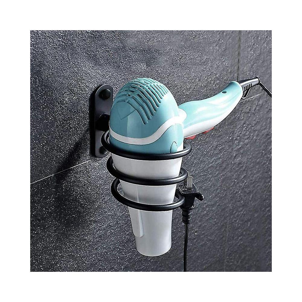 HTN Porta Dell'asciugatrice Per Capelli Supporto Per Asciugatrice A Parete Supporto Per Asciugacapelli Con Supporto Per Spina Per Hotel Bagno Toilette Barbiere IV10623
