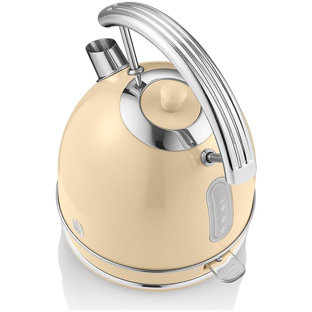 Bollitore Elettrico 1,8 L Design Vintage Acciaio 3000W Colore Crema - Foto 2