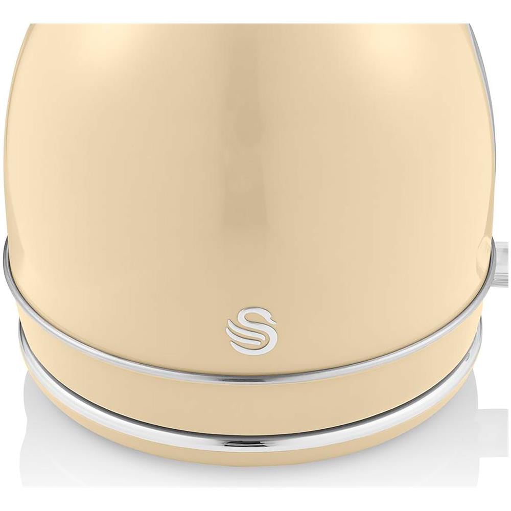 Bollitore Elettrico 1,8 L Design Vintage Acciaio 3000W Colore Crema - Foto 5