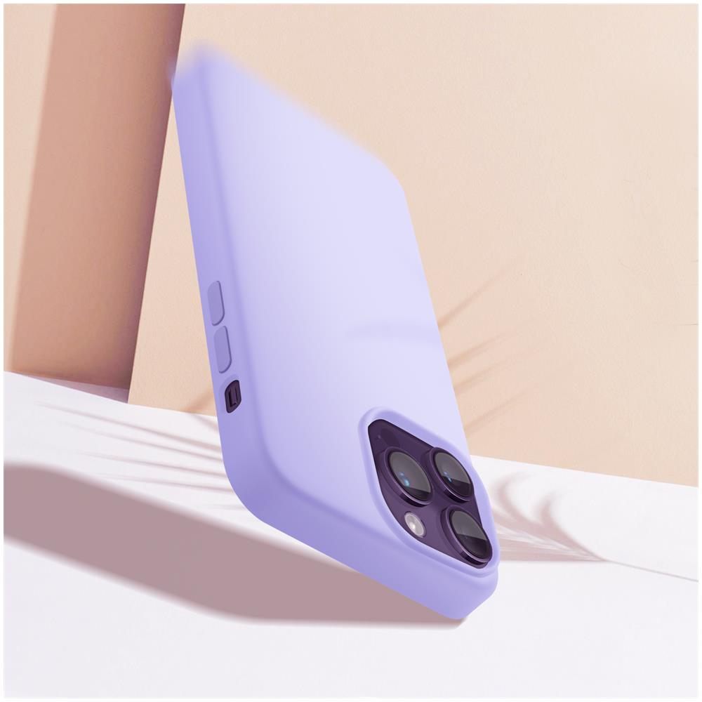 Cover Per Iphone 14 Pro Max Ibrida Semirigida Sottile Leggera Lilla - Foto 2