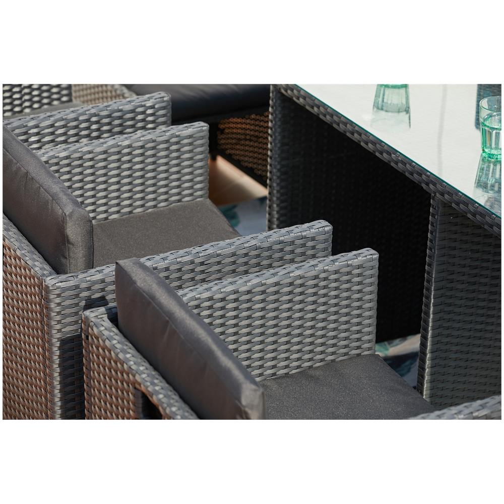 Salotto Da Giardino A Incasso 10 Posti Resina Intrecciata Nero/nero Miami - Foto 2
