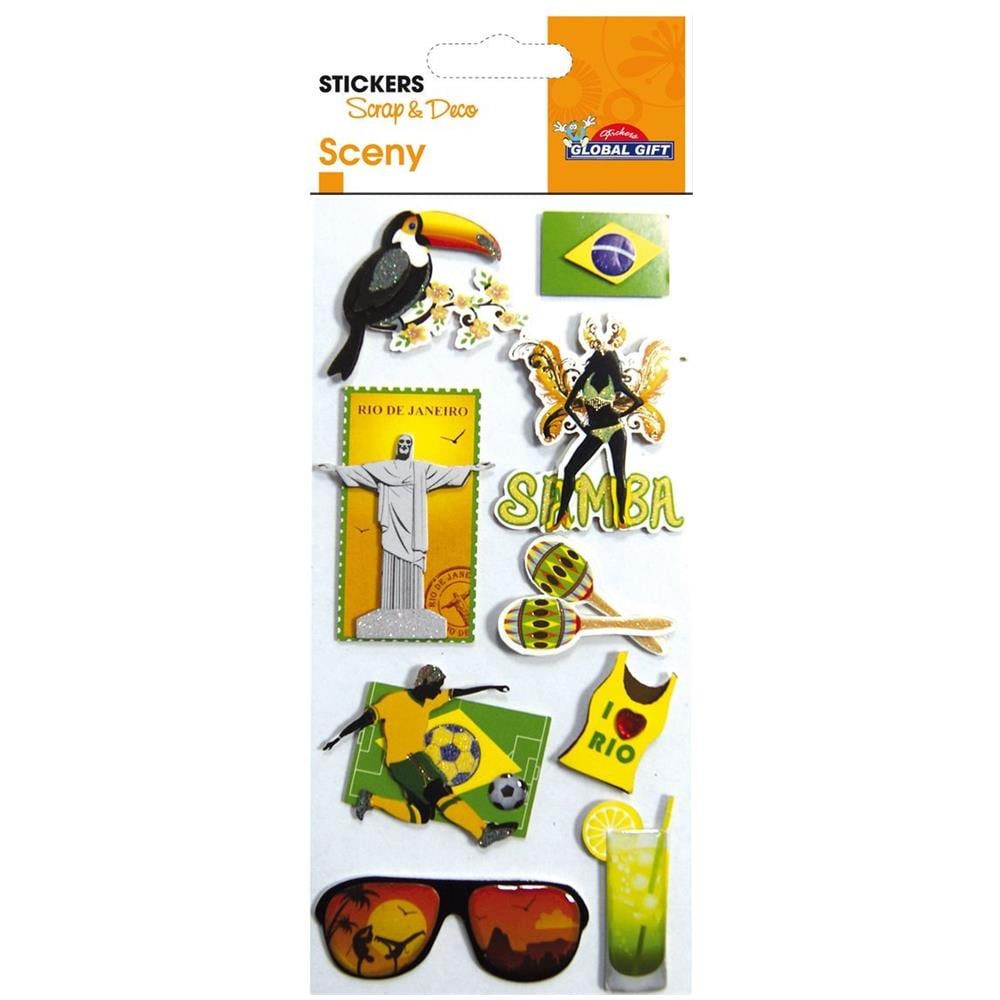 Adesivi In Rilievo Glitterati - Brasile - Foto 1