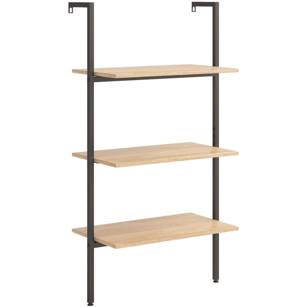 Scaffale Pendente 3 Livelli Marrone Chiaro E Nero 64x35x120,5cm - Foto 2