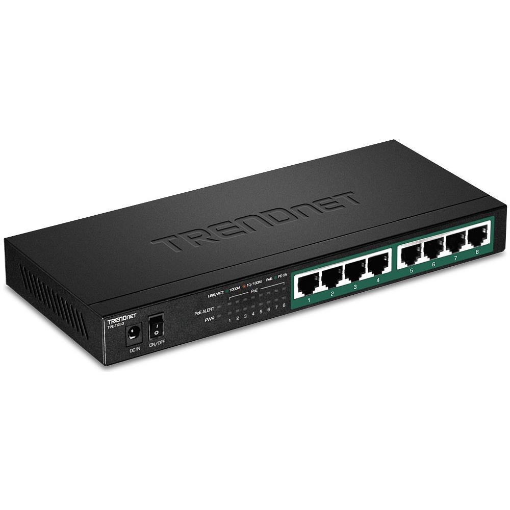 Tpe-tg83 Switch Di Rete Non Gestito Gigabit Ethernet (10/100/1000) Supporto Power Over Ethernet (poe) Nero - Foto 1