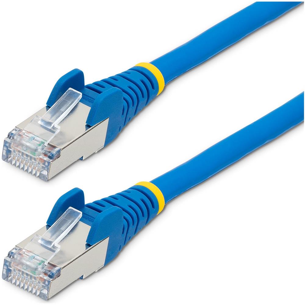 Cavo Ethernet CAT 6a - 1m - Blu - Cavo di rete LAN Low Smoke Zero Halogen (LSZH) - 10GbE 500MHz 100W PoE++ - Filo /Cavo patch schermato S /FTP con spinotto RJ45 antigroviglio e rilievi di trazione - Foto 1