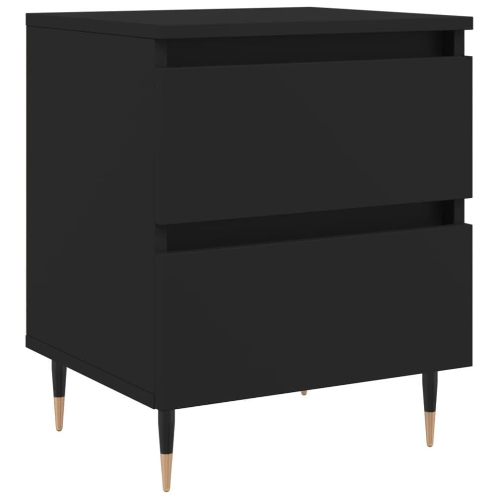 Comodino Nero 40x35x50 Cm In Legno Multistrato - Foto 2