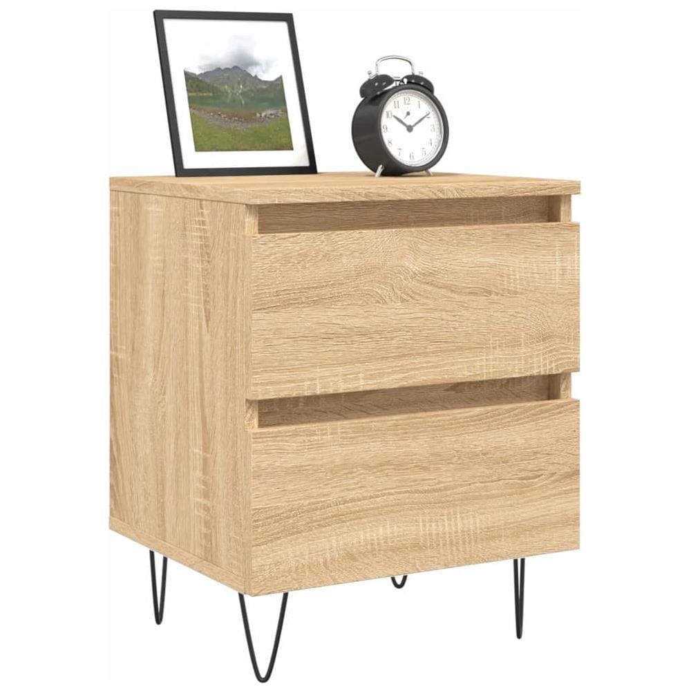 Comodino Rovere Sonoma 40x35x50 Cm In Legno Multistrato - Foto 3