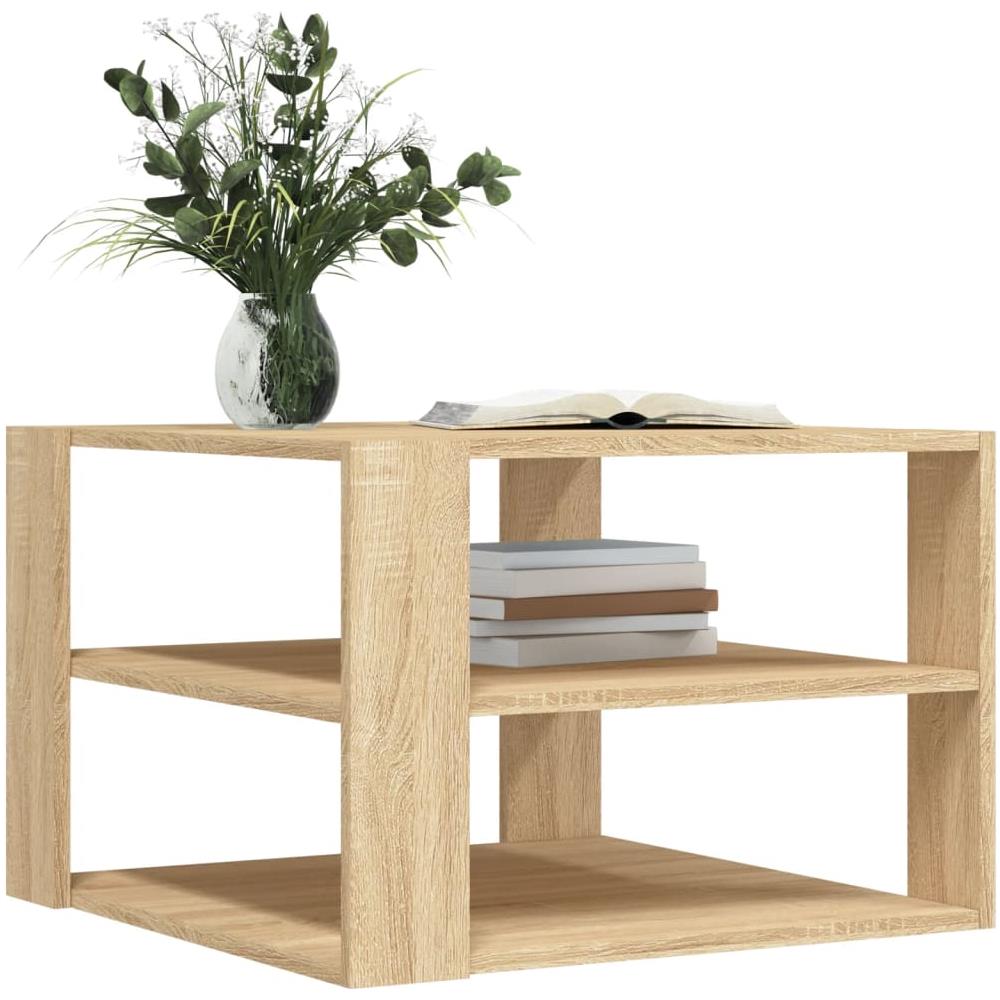Tavolino Salotto Rovere Sonoma 59,5x59,5x40cm Legno Multistrato - Foto 3