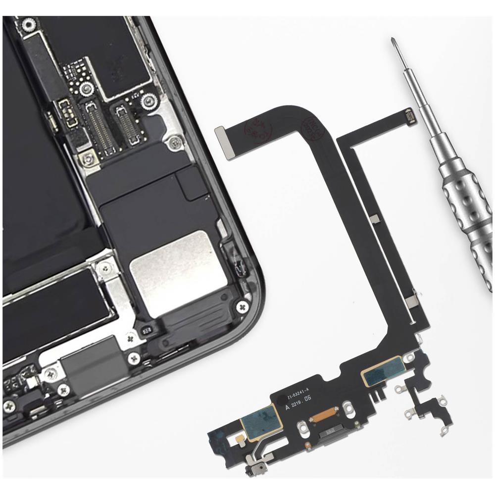 Connettore Di Ricarica Lightning Per Iphone 13 Pro Max Con Microfono, Argento - Foto 4