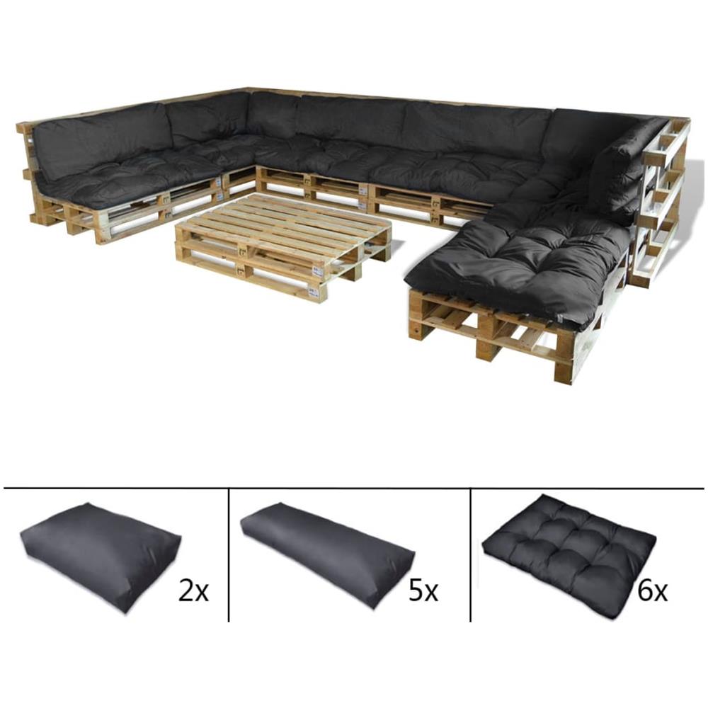 Set 13 Cuscini Per Set Divano Con Pallet Grigio - Foto 5