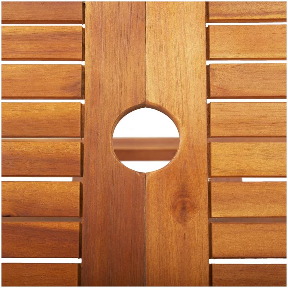 Tavolo Da Giardino Pieghevole 135x85x75 Cm Massello Di Acacia - Foto 2