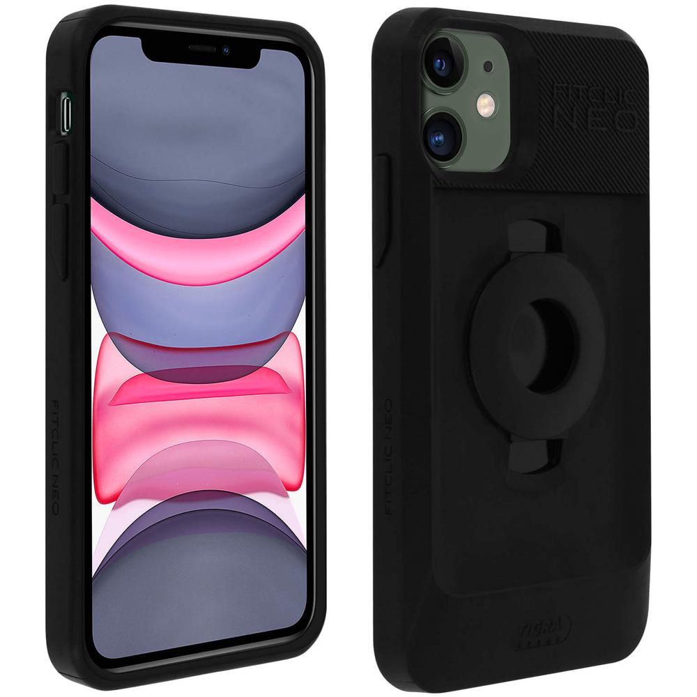 Cover Iphone 11 Semi-rigida Magnetico / meccanico Fitclic Neo Nero - Foto 1