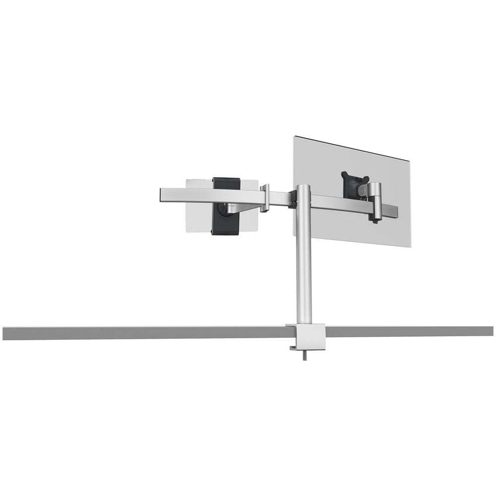 508723 Supporto Per Monitor 508723 Per 1 Monitor E 1 Tablet, Scorrevole, Supporto Vesa Ruotabile A 360° Per Schermo Vesa 21-27"", Tablet 7-13 Pollici, Morsetto Da Tavolo, Argento - Foto 1