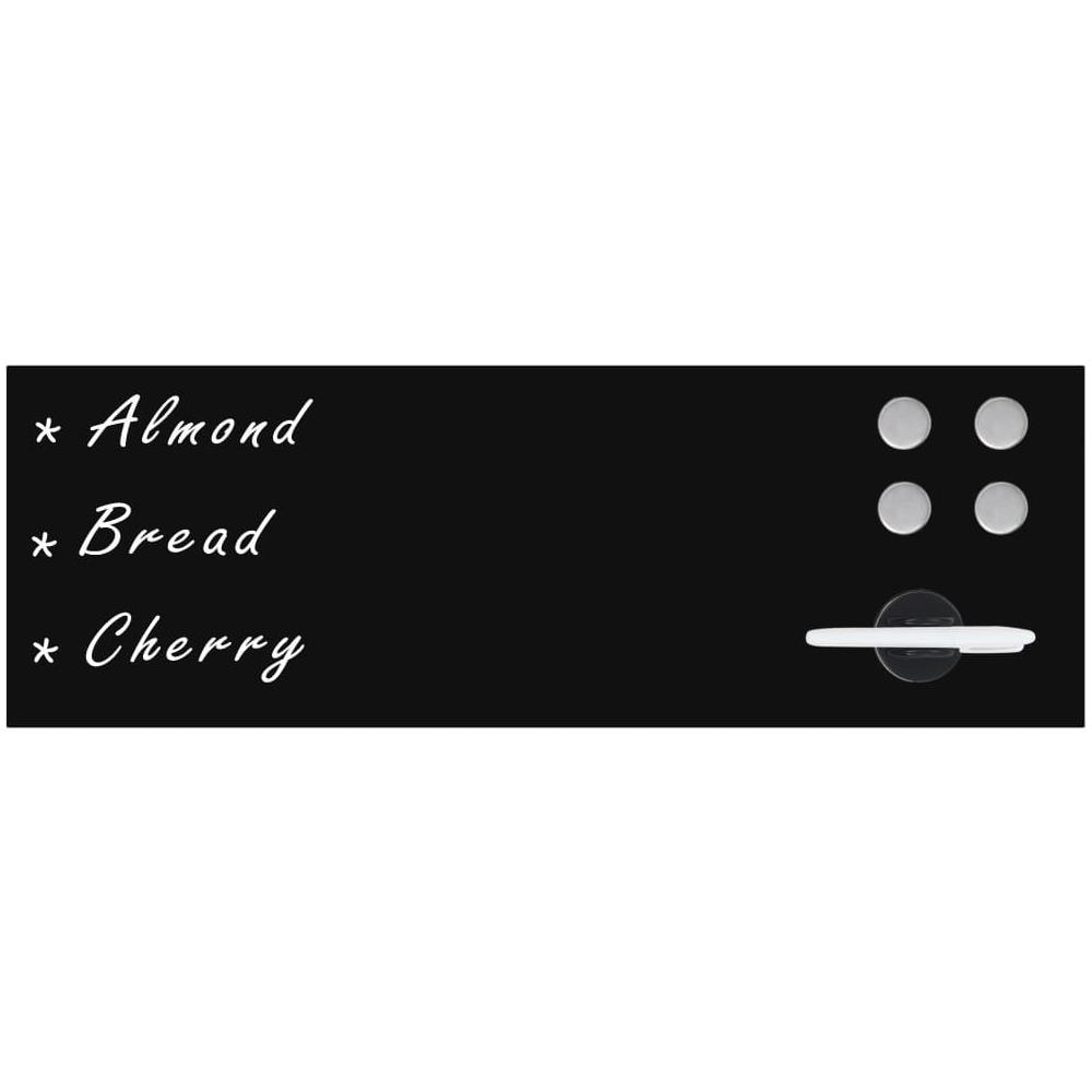 Lavagna Magnetica a Parete in Vetro 60x20 cm Nera - Foto 3