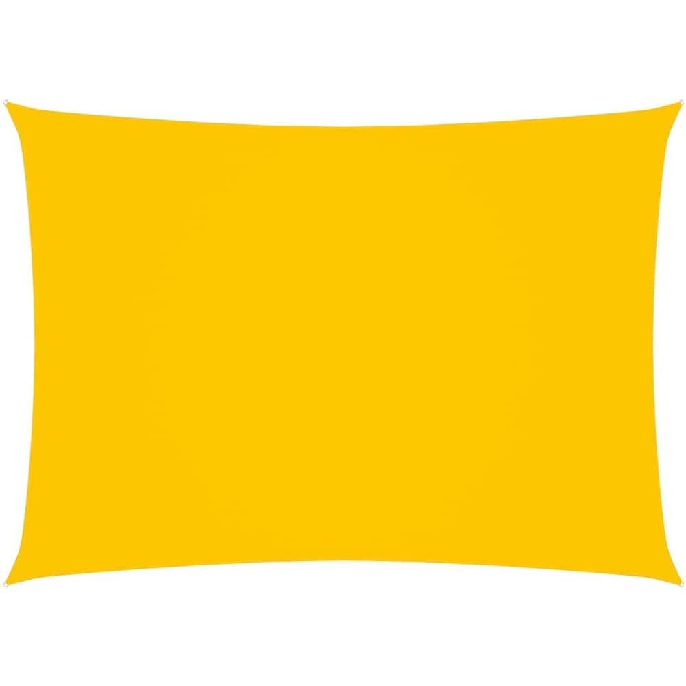 Parasole a Vela Oxford Rettangolare 3x5 m Gialla - Foto 1