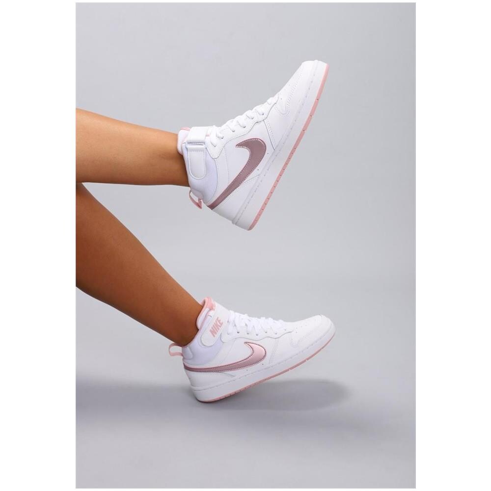 Scarpe Court Borough Mid 2 Taglia 38 Codice Cd7782-105 Bianco - Foto 7