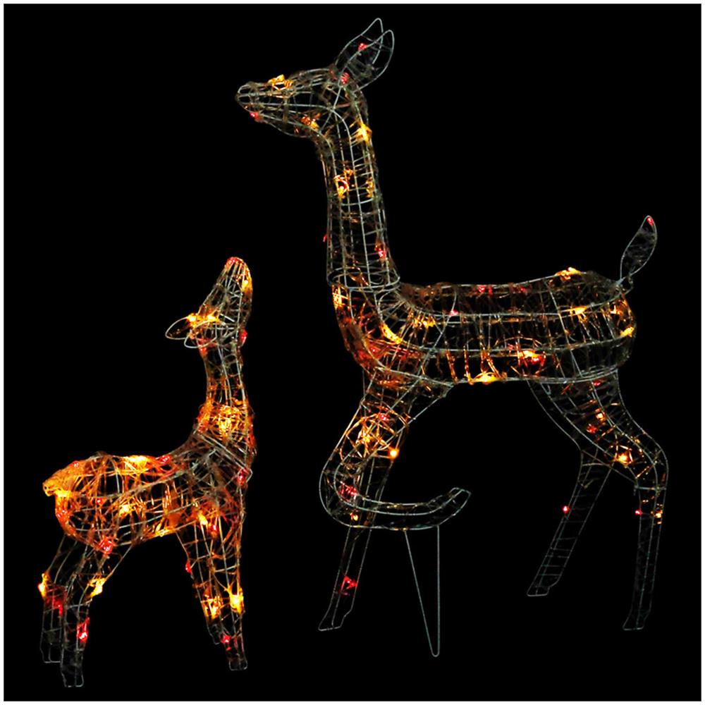 Famiglia di Renne di Natale 160 LED Colorati in Acrilico - Foto 2