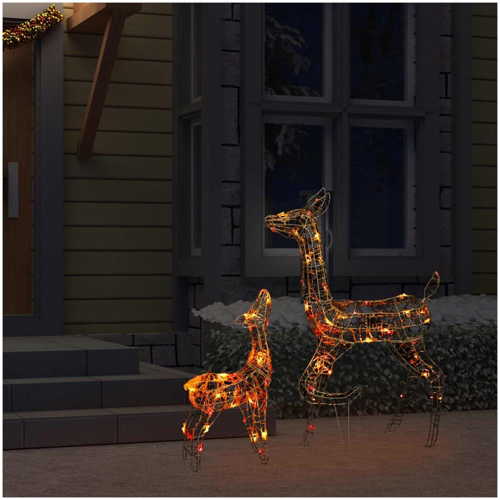 Famiglia di Renne di Natale 160 LED Colorati in Acrilico - Foto 3