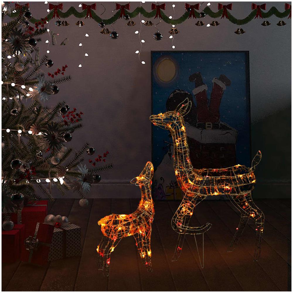 Famiglia di Renne di Natale 160 LED Colorati in Acrilico - Foto 1