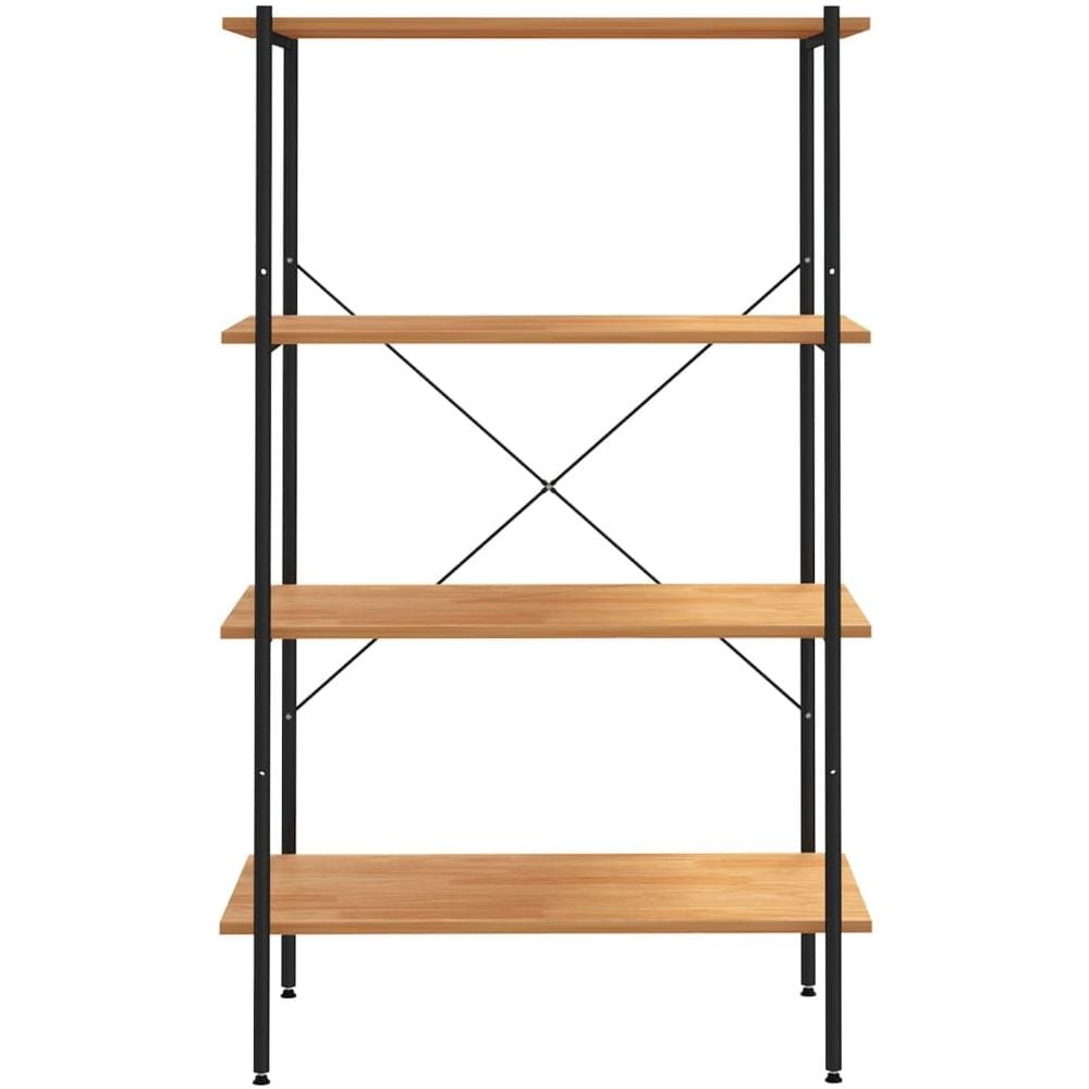 Scaffale con 4 Mensole Nero e Rovere 80x40x130 cm - Foto 3
