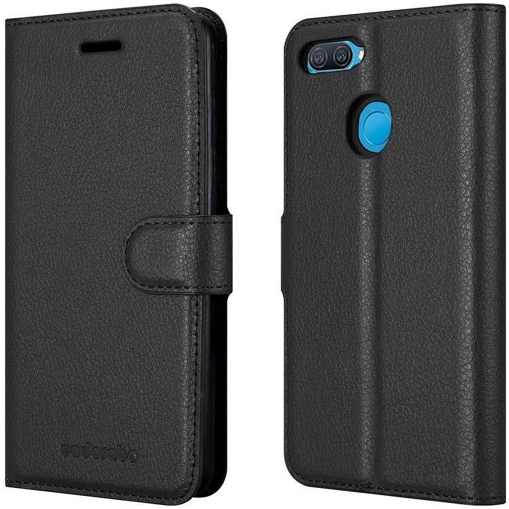 Custodia Compatibile Con Oppo A12 In Nero Carbone - Coperchio Protettiva Con Chiusura Magnetica, Funzione Stand E Tasca Per Le Carte - Foto 8