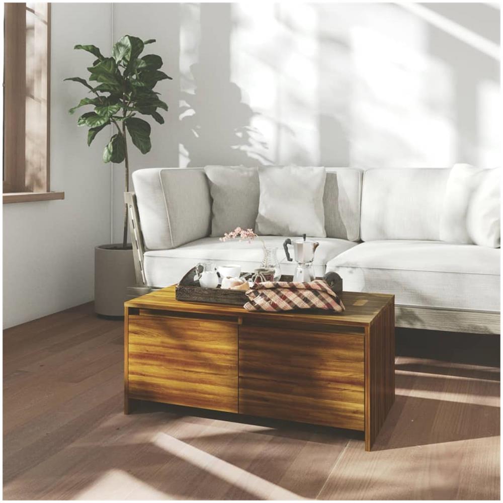Tavolino da Salotto Rovere Marrone 90x50x41,5 cm in Truciolato - Foto 1