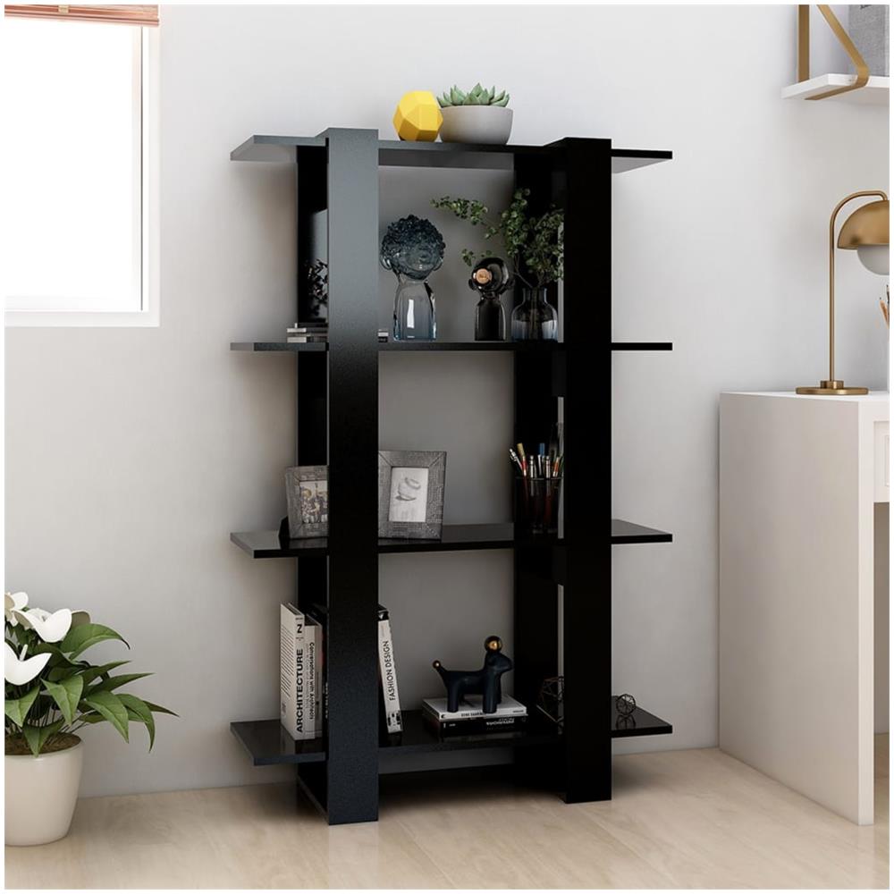 Libreria / divisorio Nero 80x30x123,5 Cm - Foto 3