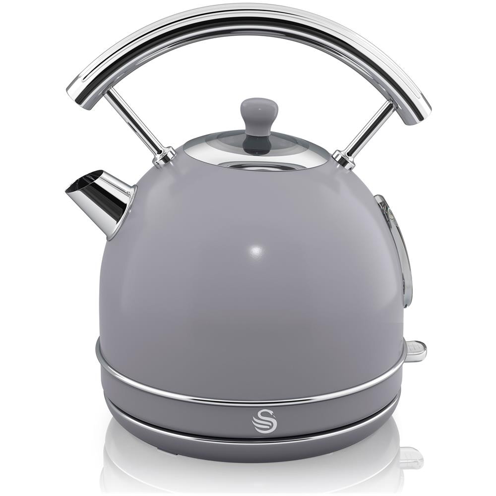 Bollitore Elettrico 1,8 L Design Vintage Acciaio Inossidabile 3000W Colore Grigio - Foto 1