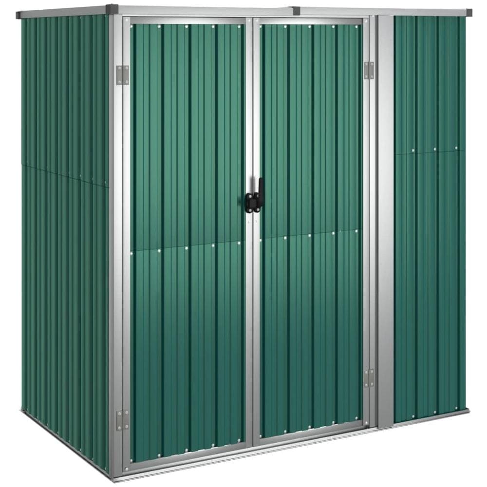 Capanno per Attrezzi Verde 161x89x161 cm in Acciaio Zincato - Foto 2