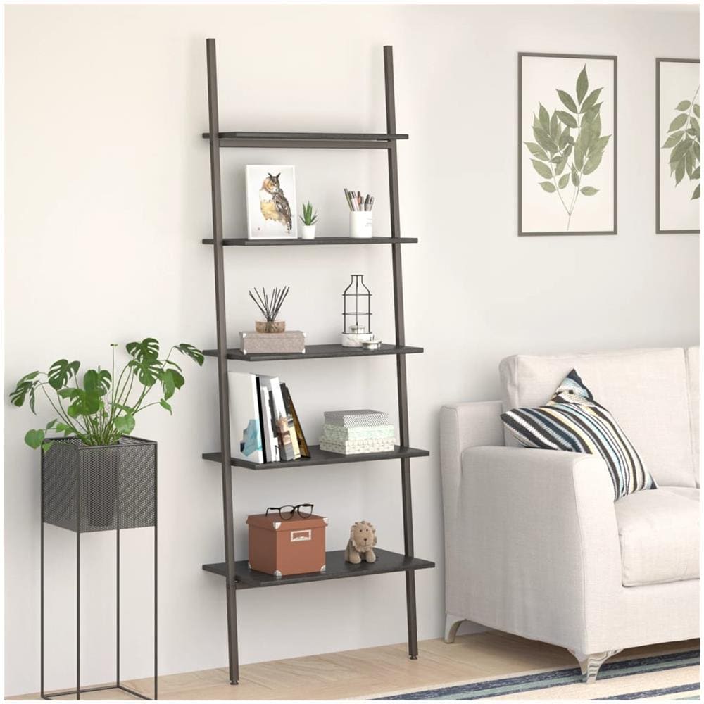 Scaffale Pendente A 5 Livelli Nero 64x34x185,5 Cm - Foto 1