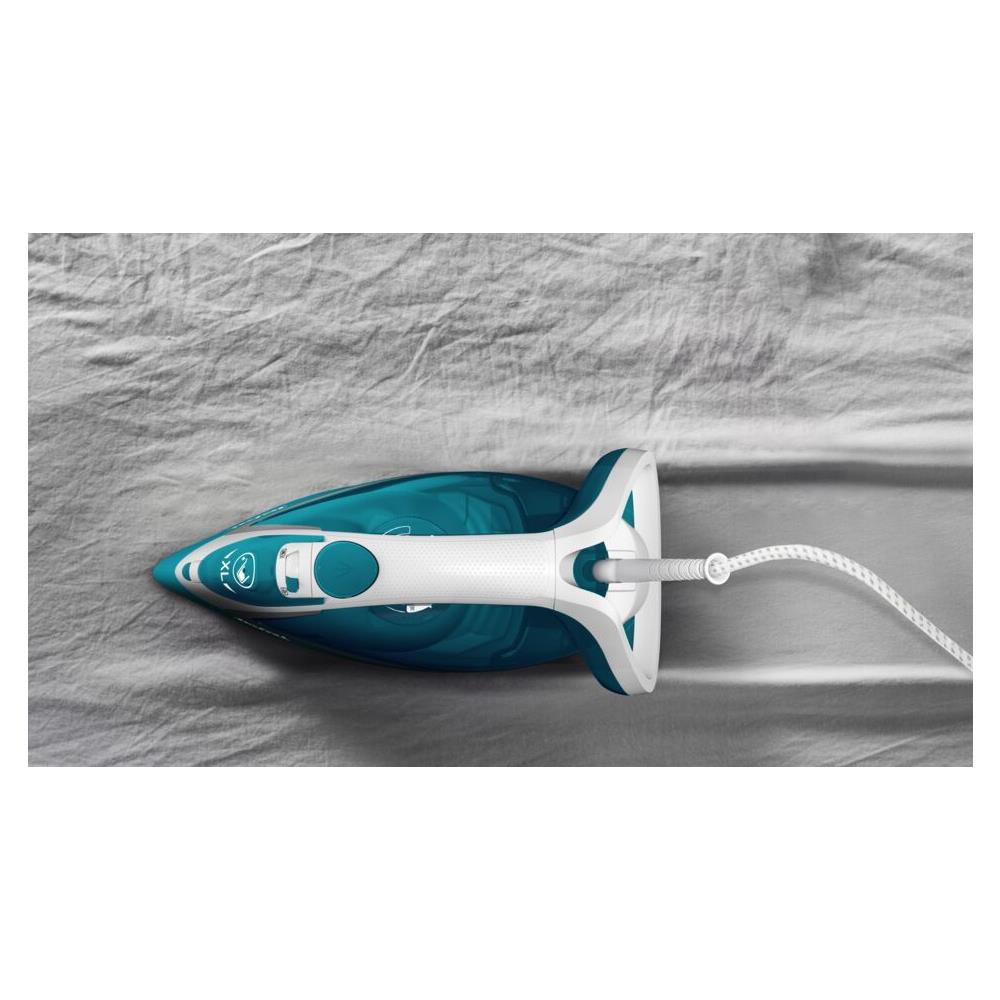 EasyGliss Plus FV5737 ferro da stiro Ferro da stiro a secco e a vapore Durilium 2500 W Turchese, Bianco - Foto 8