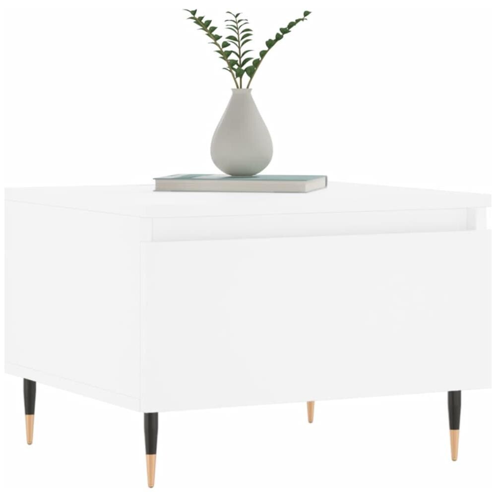 Tavolini Da Salotto 2pz Bianchi 50x46x35cm In Legno Multistrato - Foto 3