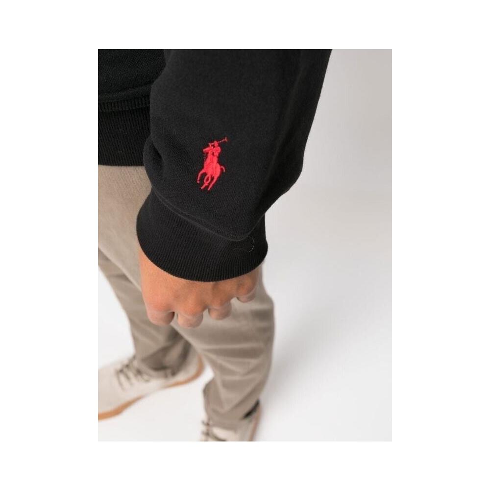 Felpa Con Cappuccio Nero Logo Big Pony Tg S - Foto 2